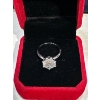 Image 3 : 3ct Round Moissanite Set in Sterling Silver Ring