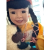 Image 7 : Indigenous Porcelain Doll Collection Incl. Memeluck Fur Doll CO. Doll, Buffalo Child, Little Flower