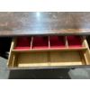 Image 3 : Antique Wood Buffet Table with Doors and Drawers 60Wx21Dx41H