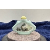 Image 1 : Turquoise Hand Painted Snuff Bottle with Spoon 2.25H