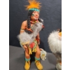 Image 2 : Two Collectible Handmade  Indigenous Dolls, With Real Fur Trim 