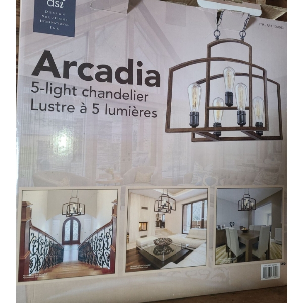 - Arcadia 5 Light Chandelier 
