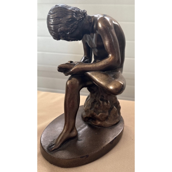 'Boy w/ Thorn' Aka 'Spinario' Bronze Sculpture - 11T - Heavy Piece 