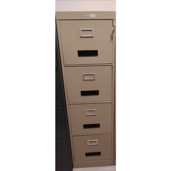 Cole 4 Drawer Filing Cabinet w/ Key 15x27x52