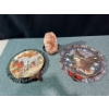 Image 1 : Large Salt Lamp 10 Inches x 5.5 Inches (Needs New Bulb) and Fabric Clocks