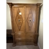Image 1 : Gorgeous Wooden Closet w/ Brass Lion Accents - 47W, 22D, 73T 