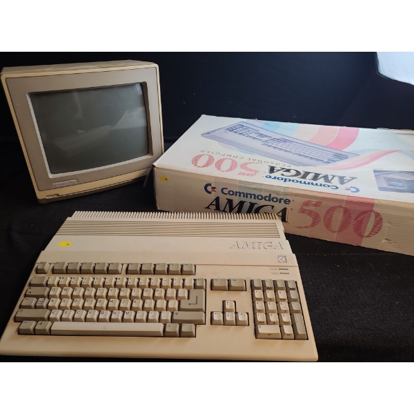 Vintage Commodore Amiga 500 Personal Computers, Includes Monitor, NO Cords Included 