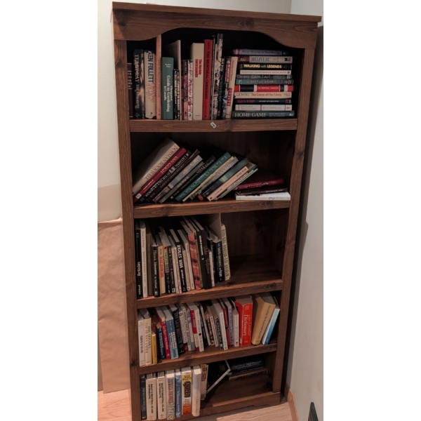 6 Foot Tall Home Office Bookcase w/ Contents