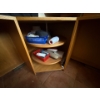 Image 3 : Wooden Desk (68W, 32D, 28T) w/ Mystery Sewing Contents 