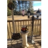 Image 1 : Outdoor Garden Lamp, Pedestal 28 h, Bird Feeders, Resin Chairs, Plastic Birdbath