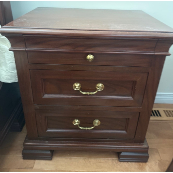 Rosewood Bedside Chest Of Drawers 25x17x25