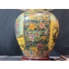 Image 6 : Hand Painted Geisha Art Lamp on Wooden Base- Tested. 