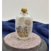 Image 3 : Hand Painted Glass Snuff Bottle with Spoon 2.5H
