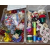 Image 1 : Bundle of Holiday Wrapping Supplies: Ribbon, Card Stock, Bows, & More