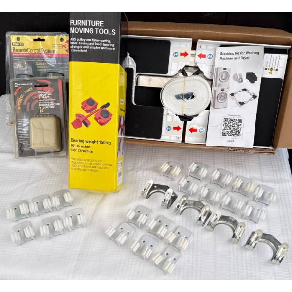 Home Owner's Essentials - Broom/Mop Mountable Organizers Furniture Moving Tools & More