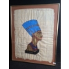 Image 1 : Reproduction Egyptian Papyrus Painting: Framed Under Glass 16 X 20