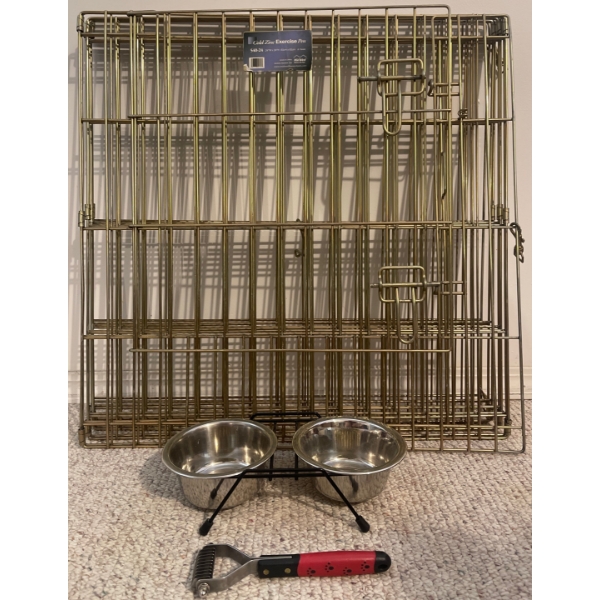 Gold Zinc Exercise Pen 24"w x 24"h  Mid West Home For Pets