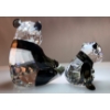 Image 2 : Swarovski Crystal Endangered Wildlife Panda Mama w/ Baby 4Lx3.5T