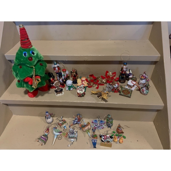 Holiday Tree Ornaments and Plush Tree 15 T