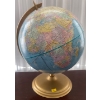 Image 3 : Mahogany Multi Purpose End Table / Cabinet / Magazine Rack 19T w/ Rotating Globe 