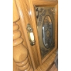 Image 3 : Light Oak & Stained Glass Side Table 25L x 23D x 21T