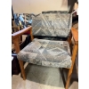 Image 2 :  3 Arm chairs made of Solid Oak and Fabric in great condition. Perfect for office and extra seating