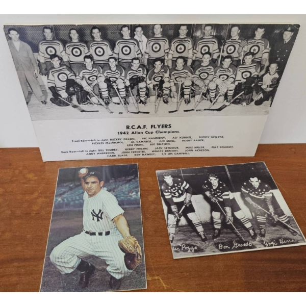 Vintage Sports Team and Player Photographs Including RCAF Flyers