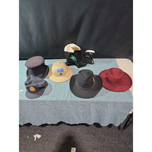 Hats: Top, Cowboy, Safari