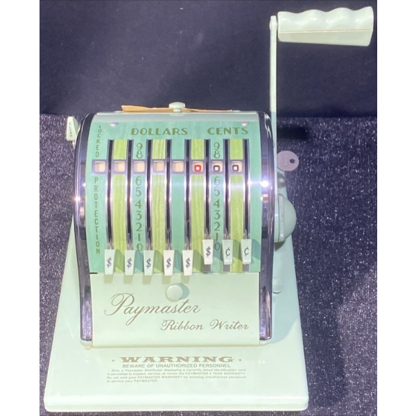 Vintage Paymaster Ribbon Writer Series 8000