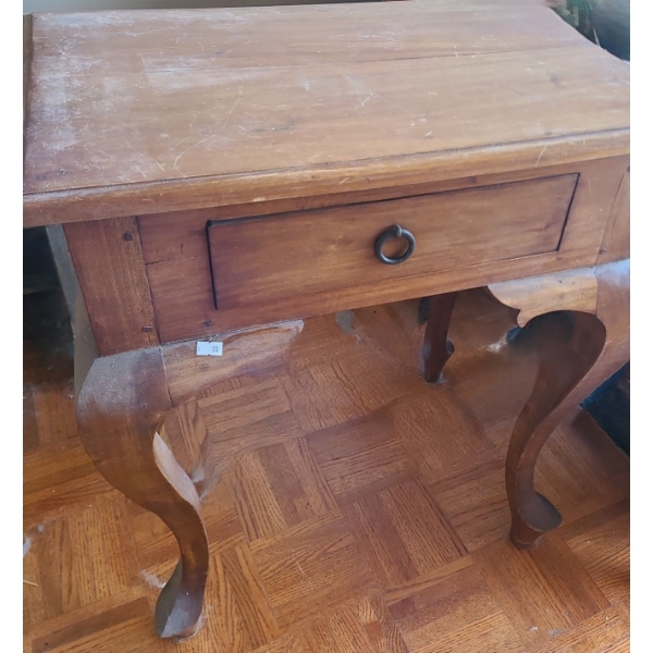 Rustic Wooden Hall Table w/ Drawer 24 W, 15 D, 28 T 