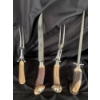 Image 1 : 4 Piece Carving Set Made By Anton Wingen Jr. Featuring Stag Horn Handles (Deer Antlers)