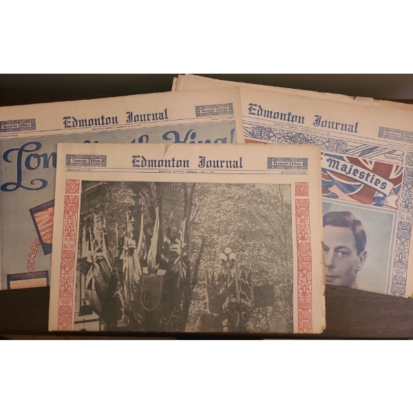 Edmonton Journal June 1, 1939 Souvenir Editions- Long Live the King, Greetings to Their Majesties