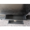 Image 6 : Black Wooden Storage Unit With Shelves, Cabinets, and Drawers