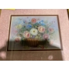 Image 2 : Flowers in a Basket Painting Print (7.75 x 5.5" Before Frame)