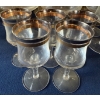Image 3 : Lovely Barware Glass Set W/ Gold Tone Trim  All Sizes!