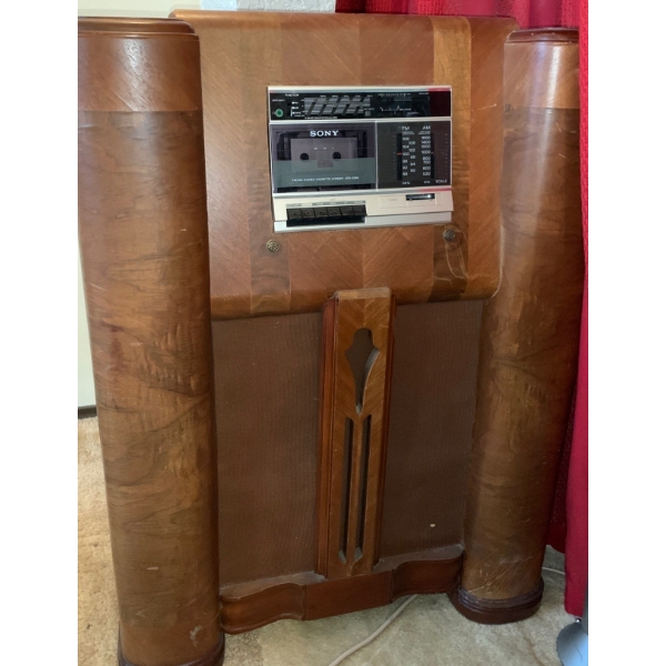 Antique Sony AM/FM Radio w/ Cassette Receptacle CFS-3300 27x36