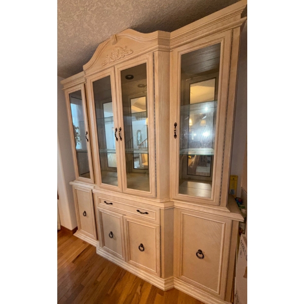 White Oak China Hutch 72x14x85 (Slightly Modified - See Top)