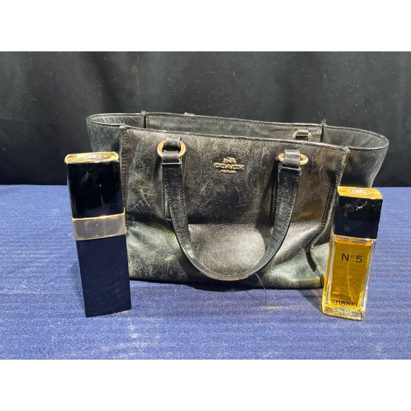 Coach Handbag and 2 bottles of Channel No.5