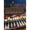 Image 1 : Wallace Golden Cutlery Set, Made in China w/ Box 17.5 W, 11 D, 3.5 T 