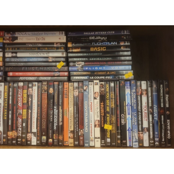 Row Of Collectible DvDs For the whole Fam Jam