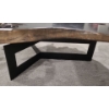 Image 2 : High-End Natural Wood w/ Metal Base Coffee Table from Park Furniture 44 w, 15 h, 39 d  