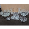 Image 2 : 10 Piece Crystal Serving Ware Including Claw Footed Candy Dish