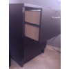 Image 4 : Dark Wood Storage Unit with Glass Cabinets, Open Shelving, and Lockable Filing Cabinet