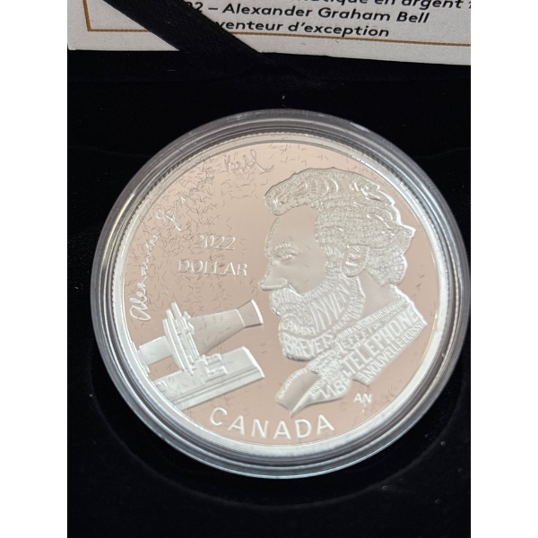 2022 $1 Alexander Graham Bell: Great Inventor - Pure Silver Dollar
TECHNICAL SPECS:
Diameter: 36.07m