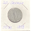 Image 1 : 1939 German SS 50 Pfennig Kantinegeld Token 