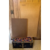 Image 1 : Pair of Boards (One is a Puzzle Board, Largest Board is 26x52), Plus Vintage Trunk (Some Damage) 