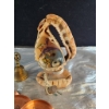 Image 2 : Decorative Items Including Miniature Clock, Figurine, and Shell Lamp