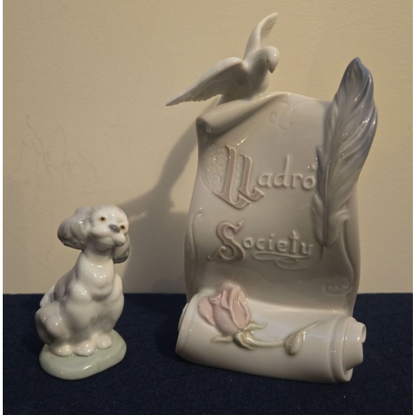 LLADRO Year 2000 Little Doggy 'A Friend For Life' w/ Lladro Society Plaque (7T) 
