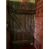 Image 1 : Distressed Wood Gate, Antique Cast Iron Mailbox, 