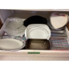 Image 1 : Lot of serving trays, serving bowls, pie plates, bread pans made by Pyrex, including Pyrex loaf, pan